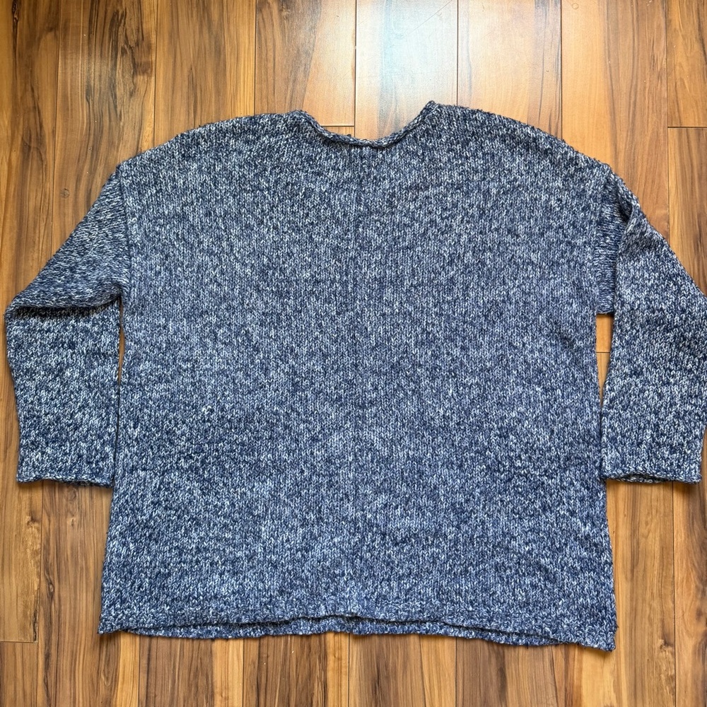 Pure Jill Cozy Blue marled Knit Sweater - Picture 3 of 9